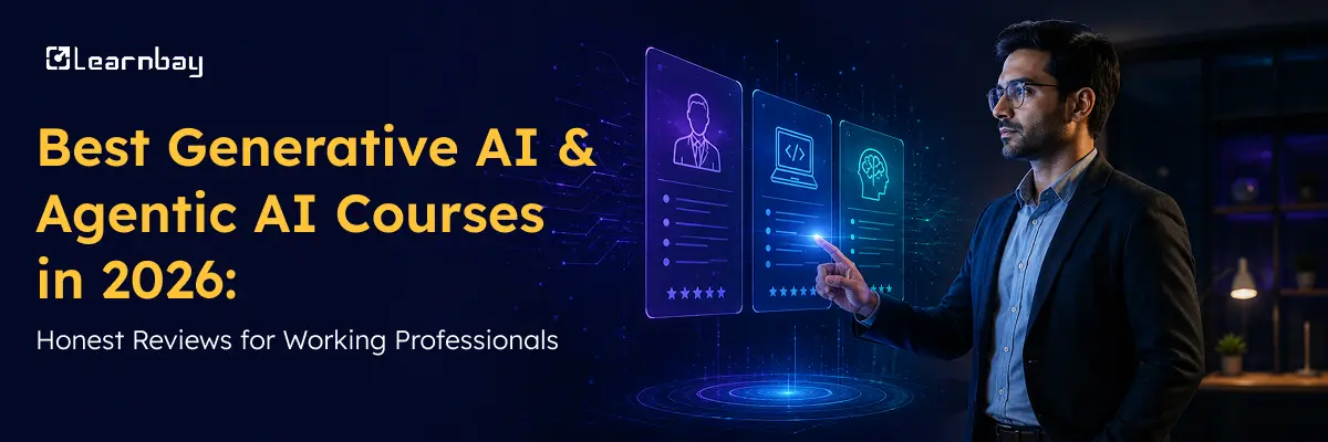 An image a professional revieweing Best Generative AI & Agentic AI Courses in 2026