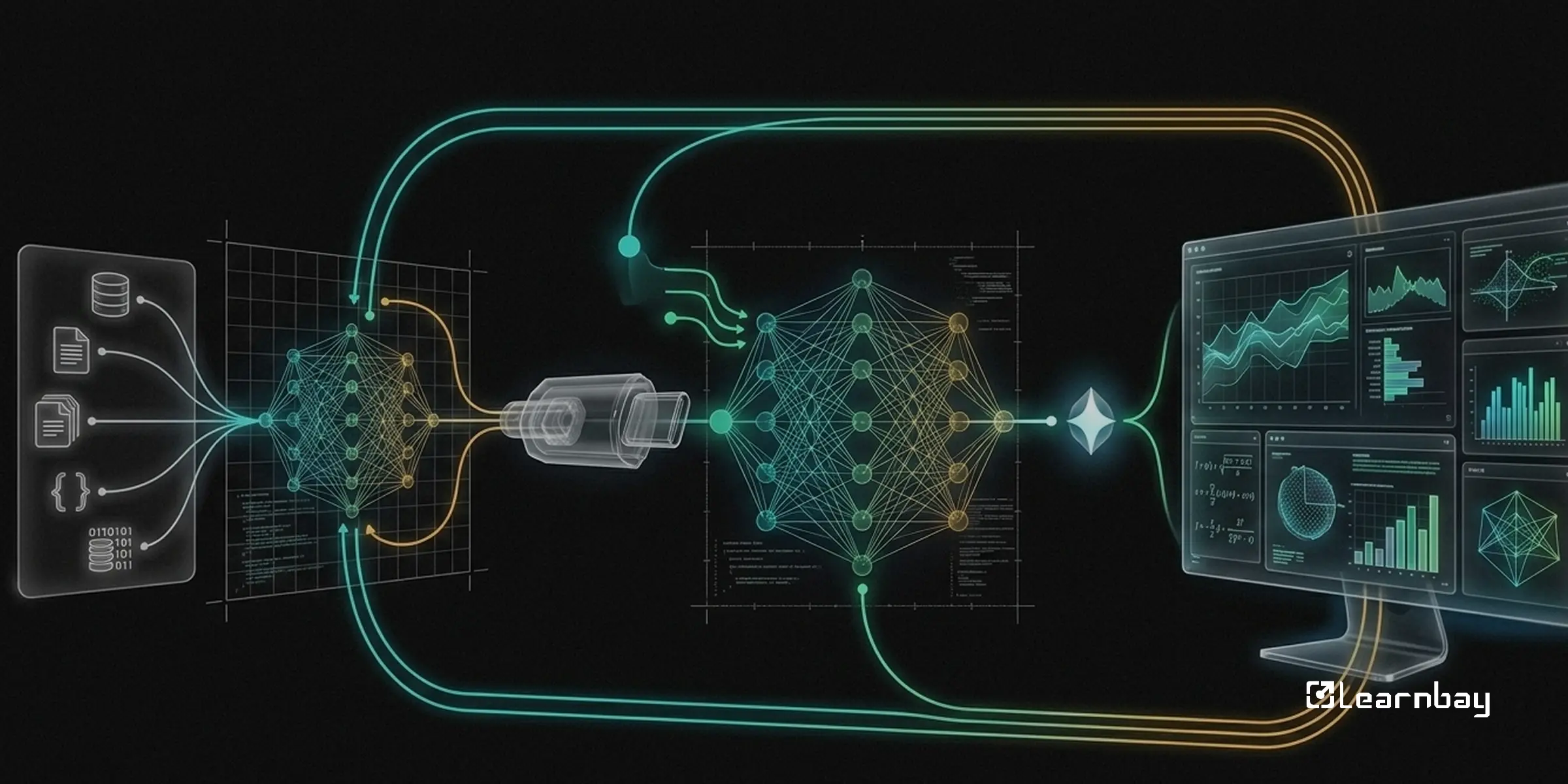 Diagram of the LLMOps lifecycle showing model training, deployment, and monitoring feedback loops.
