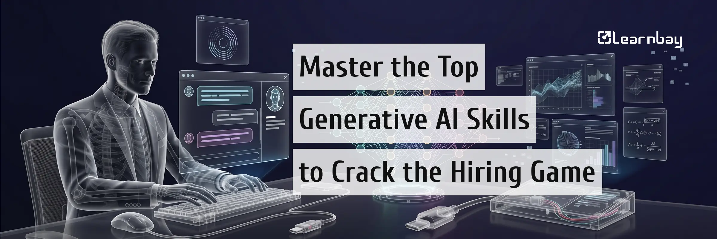 Learnbay blog banner of Master the Top Generative AI Skills to Crack the Hiring Game.